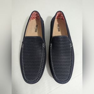 Stacy Adams Est 1875 Cicero Navy Blue Leather Shoes Loafers Mens Size 13M NWOT
